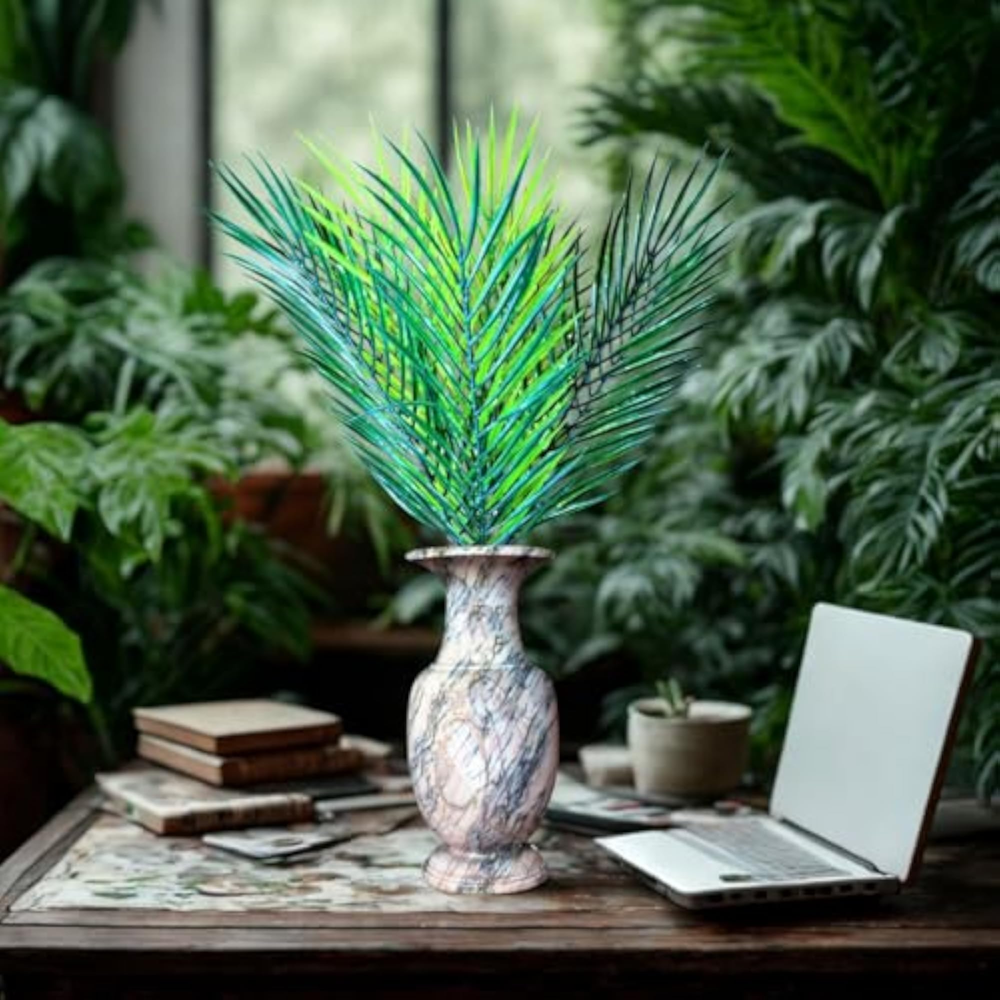 Artificial Plants Palm Leaves Areca for Home Decor