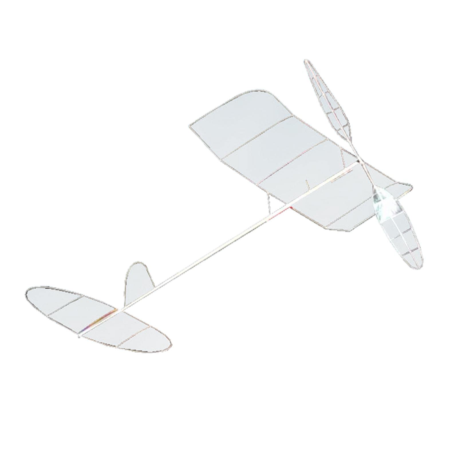 Avión Planeador de Goma Avión Planeador Juguete Kit de Montaje Modelo de Avión Espuma Elástico Madera Resistente Y Ligero Adecuado para Juego Infantil
