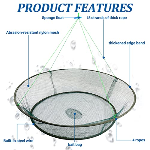 70 cm - Piège à filet de pêche automatique, Cage ronde, Durable, ouvert 70 cm - Piège à filet de pêche automatique, Cage ronde, Durable, ouvert