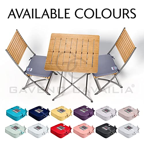 GC GAVENO CAVAILIA Pack of 4 Chair Pads Office Garden Chair 38X38 Cm - Indoor Outdoor Removable Cover Square Seat Pads For Dining Chairs - Patio Kitchen Cushion Pads With Ties, Charcoal - Cosy Home Interiors GC GAVENO CAVAILIA Pack of 4 Chair Pads Office Garden Chair 38X38 Cm - Indoor Outdoor Removable Cover Square Seat Pads For Dining Chairs - Patio Kitchen Cushion Pads With Ties, Charcoal - Image 4