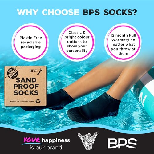 Image of BPS 'Aqua Series' 3mm Neoprene Water Socks for Sand, Beach, Soccer, Volleyball, Wetsuit Booties