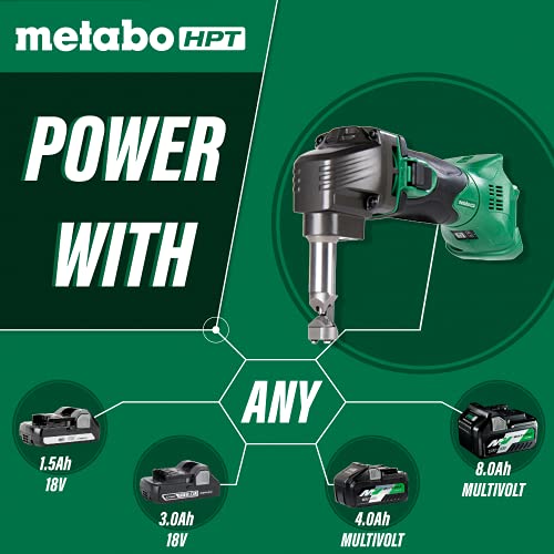 Metabo Hpt 18V Multivolt™ Cordless Nibbler | Tool Only - No Battery | For Ribbed Metal Panels | 180 Degree 3-Stop Die Holder | Cn18Dslq4 #TOP4