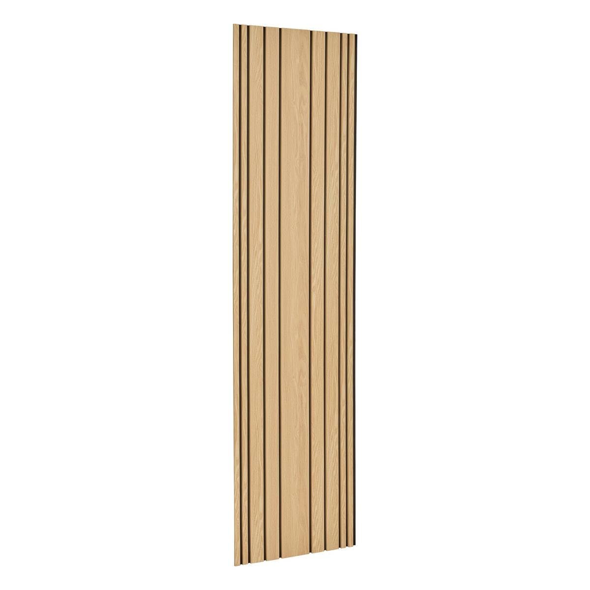 Atmosphera Interior Designer - Panel Decorativo de Lamas de Madera - 240x60cm - Beige sobre Fondo Negro - Reducción de ruido - Entrada, dormitorio, salón