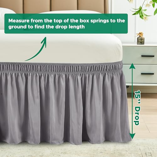 image for Biscaynebay Wrap Around Bed Skirts for Twin & Twin XL Beds 15