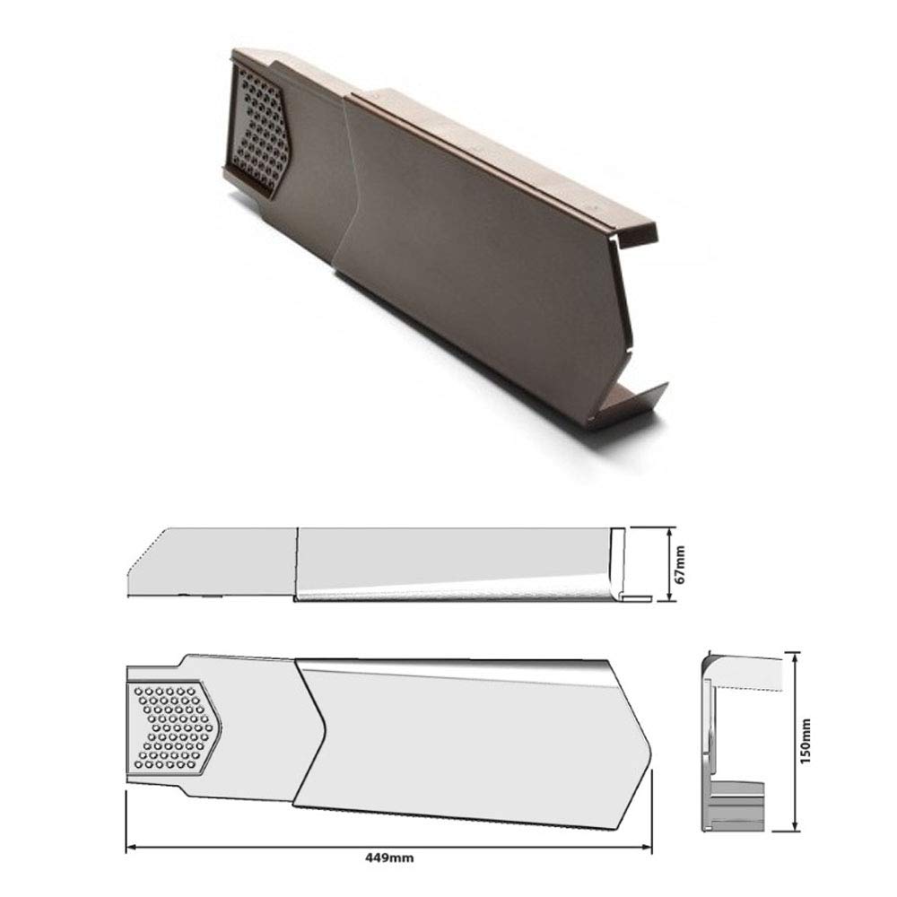 Manthorpe Dry Verge Left Hand Brown - Gable/Apex Roof Tile Plastic End Cap