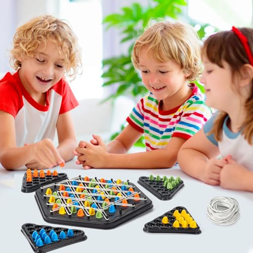 Dreiecksschach, Dreiecksbrettspiel, interaktives Tischbrettspiel, Strategiespiel für Familientreffen von Kindern und Erwachsenen