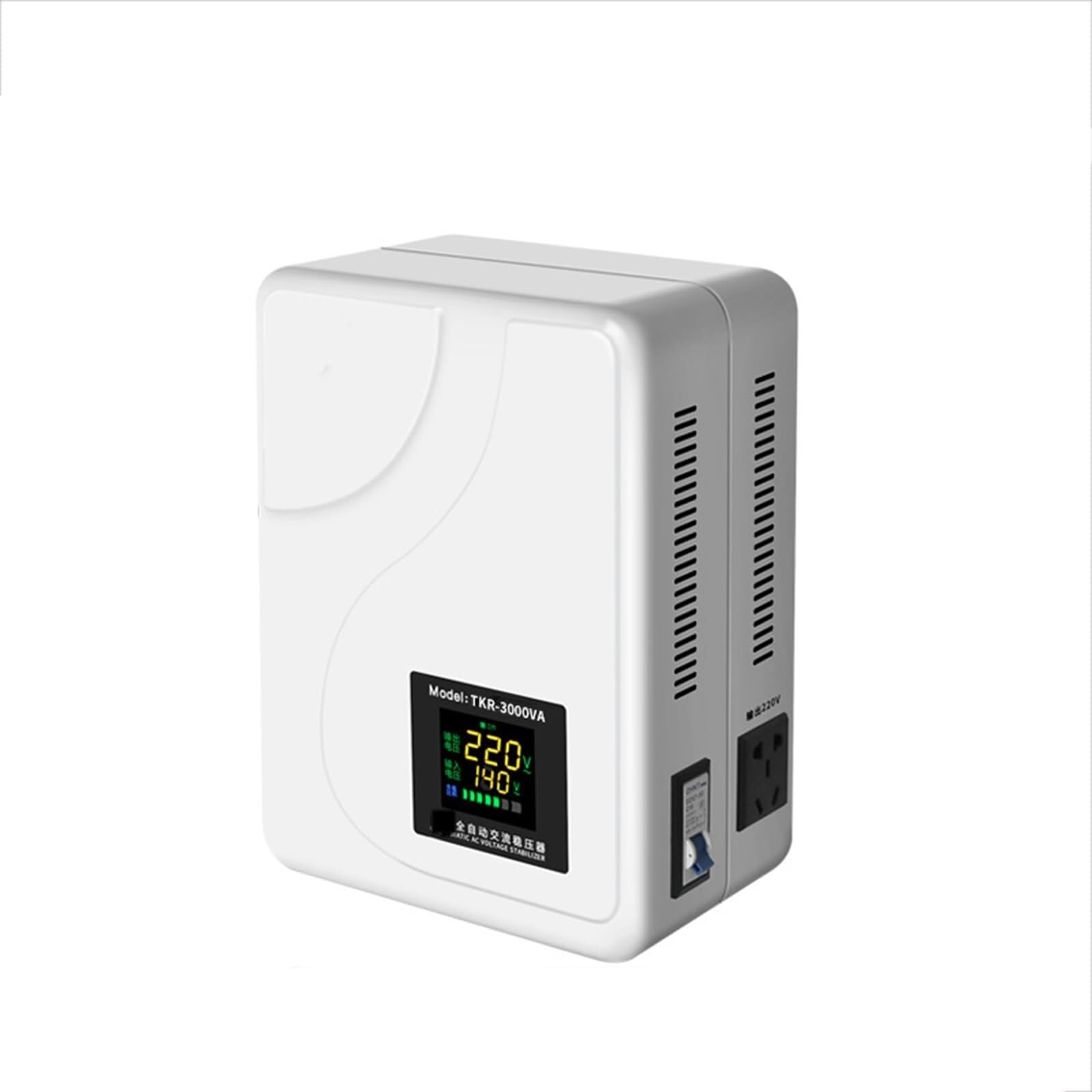 Estabilizador de Voltaje de 220 V con protección contra sobretensiones, estabilizador automático de Voltaje de CA de 3000 VA/5000 VA, estabilizador de Voltaje de CA monofásico.(5000VA)