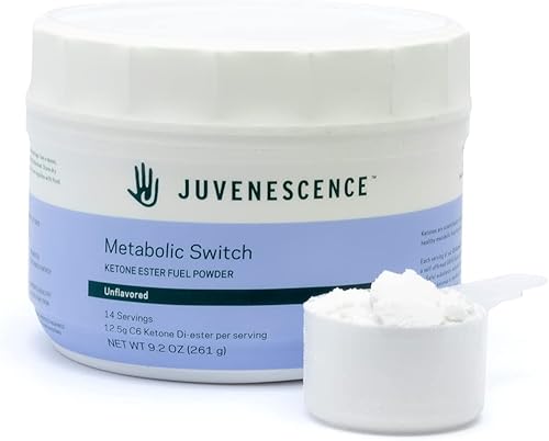 Juvenescence Polvo de combustible para interruptor metabólico - C6 Ketone Di-éster (14 porciones) - Interruptor de cetosis - BHB