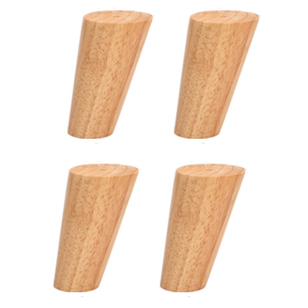 Patas de madera para sofá en estilo cónico: soportes de caucho para mesa y banco de alta calidad