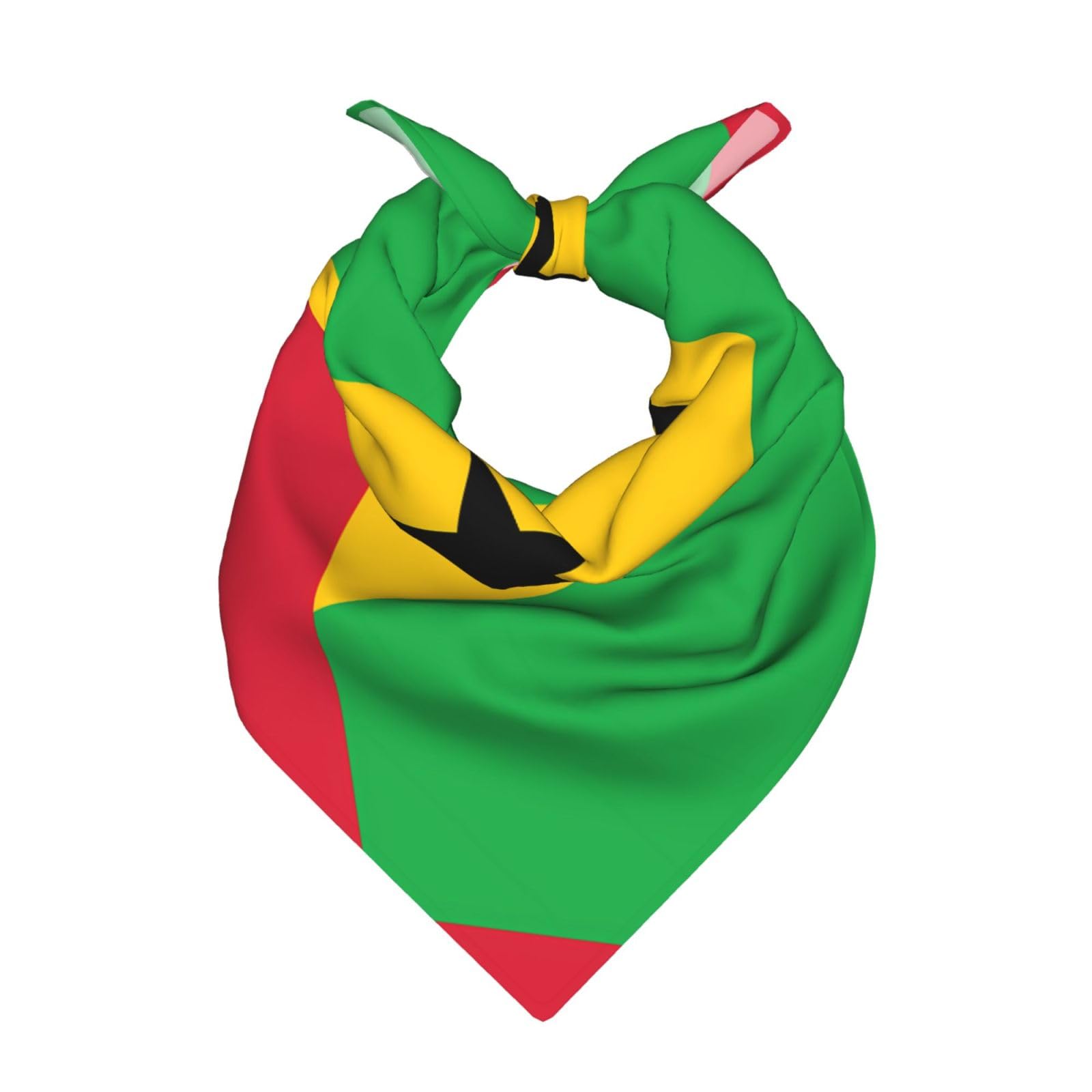 LPLSNWS Flag of Sao Tome and Principe Bandana in Polyester, Casual Style, 55x55 cm, Unisex