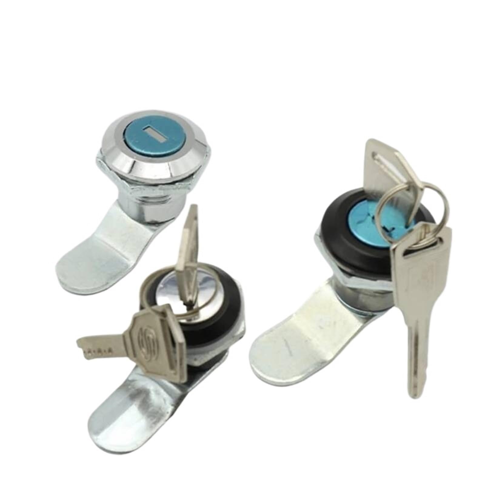 Tjuhgfedcq Ms407 Black Circular Cabinet Door Lock And White Rotating Tongue Cylindrical Control Distribution Box 1Pcs