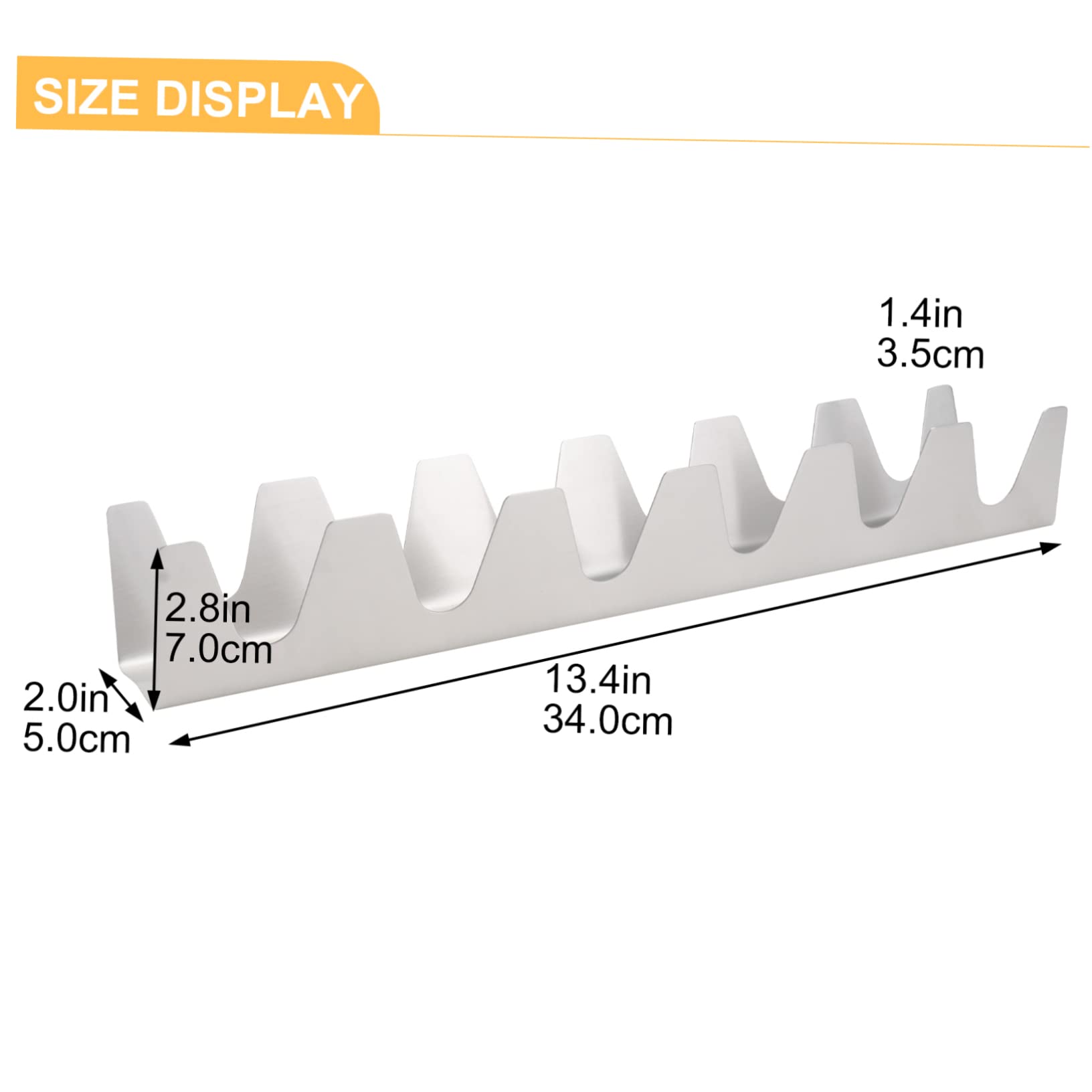SOLUSTRE 1pc Iron Wire Taco Holder Rack for Hard Shell Tacos Oven Safe Food Rack for Experience Dishwasher Safe Silver