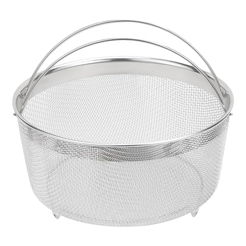 Cesta colador, colador de malla fina | Cestas de vapor de acero inoxidable | Colador de malla fina, cesta de vapor para verduras con mango y pie base para verduras
