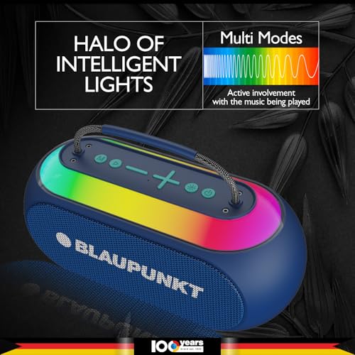 Image of Blaupunkt ATOMIK Kolors 35W Party Speaker Boombox | Powerful Loud & Clear Sound | EFF Voice Changer Wireless Karaoke Mic | Portable Carry Handle | Perfect Outdoor Sound Partner for Travel & Parties