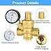 Water Pressure Regulator 3/4 inch with Gauge, Made of 100% High Hardness Brass, Adjustable Water Pressure Reducing Valve Water for Home DN20