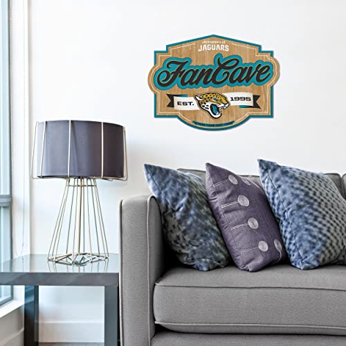 Image of YouTheFan NFL Jacksonville Jaguars FanCave Wall Art | Ready-To-Hang, 3D Multi-Layered Construction, Floating Wall Mount Design, Great Fan Gift, Officially Licensed Artwork