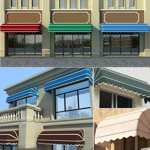 Toldo plegable rosa para evitar el sol abrasador en patios y ventanas 8