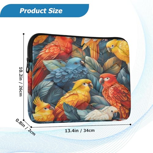 Funda para Laptop 13-14 Pulgadas con Diseño de Pájaros Coloridos miniatura 3
