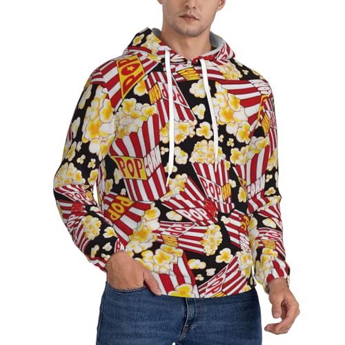 Sweat à capuche popcorn homme EdWal en polyester avec poche de sport