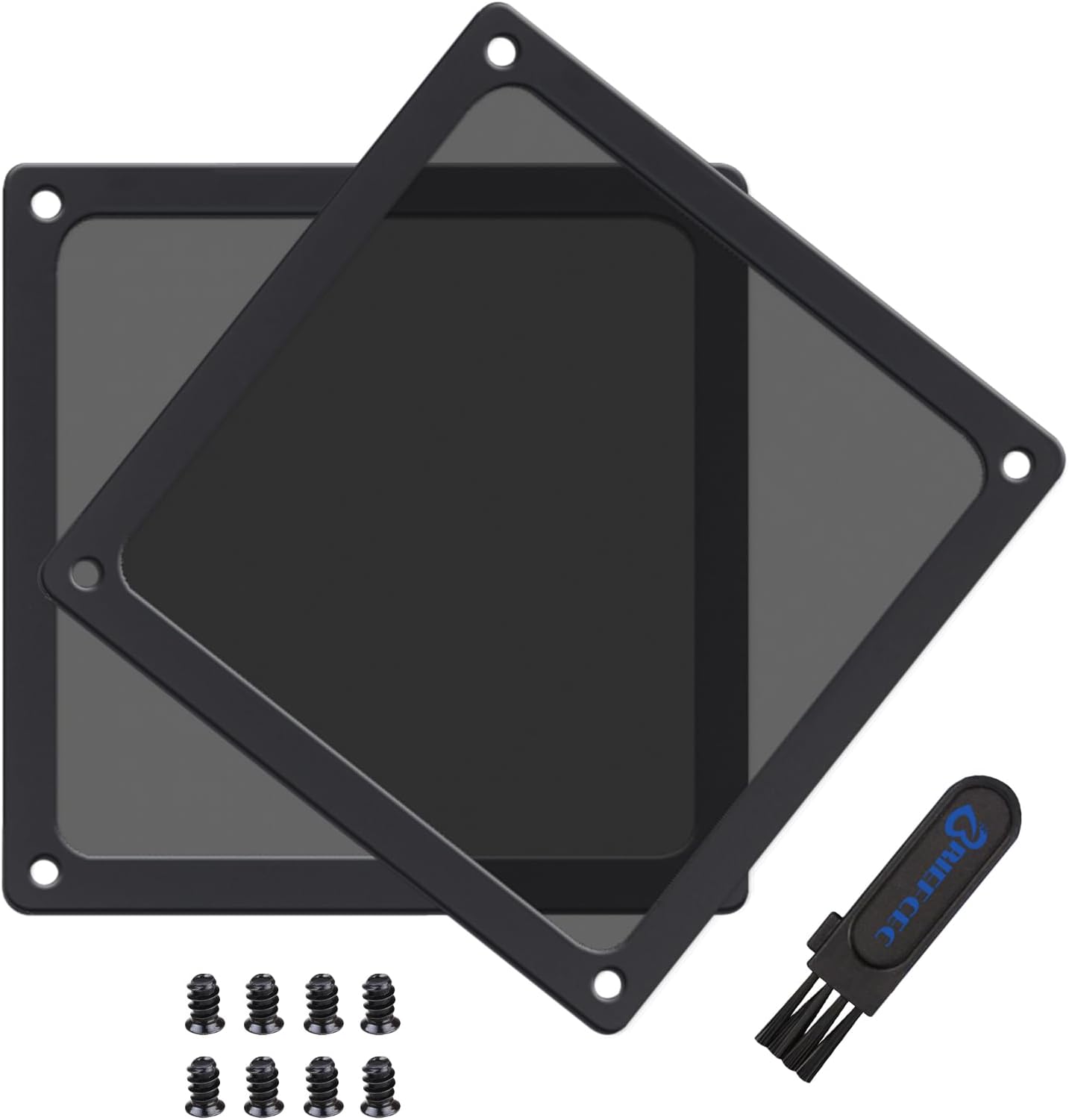 Dust Filter 120mm for Computer Cooler Fan/PSU/Routers NYLON 80 Mesh, Magnetic Frame Dust Mesh PC Cooler Filter (NYLON, 2Pack, Black)