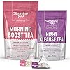 Detox-Tea-for-Weight-Loss-and-Belly-Fat-14-Day-Teatox-Herbal-Slim-Tea-for-Body-Detox-Colon-Cleanse-Metabolism-Increase-Lose-Weight-Tea-1-Morning-Boost-Tea-14-Bags-1-Night-Cleanse-Tea-7-Bags TAOISTEA Detox Tea 14 Day Teatox Herbal Tea for Body Detox, Weight Loss Tea for Colon Cleanse, Metabolism Increase - 1 Morning Boost Tea (14 Bags) & 1 Night Cleanse Tea (7 Bags)