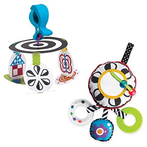 Manhattan Toy Wimmer Ferguson Infant Stim Mobile to Go and Sights and Sounds Baby Travel Toy Set Manhattan Toy Wimmer Ferguson Infant Stim Mobile to Go and Sights and Sounds Baby Travel Toy Set
