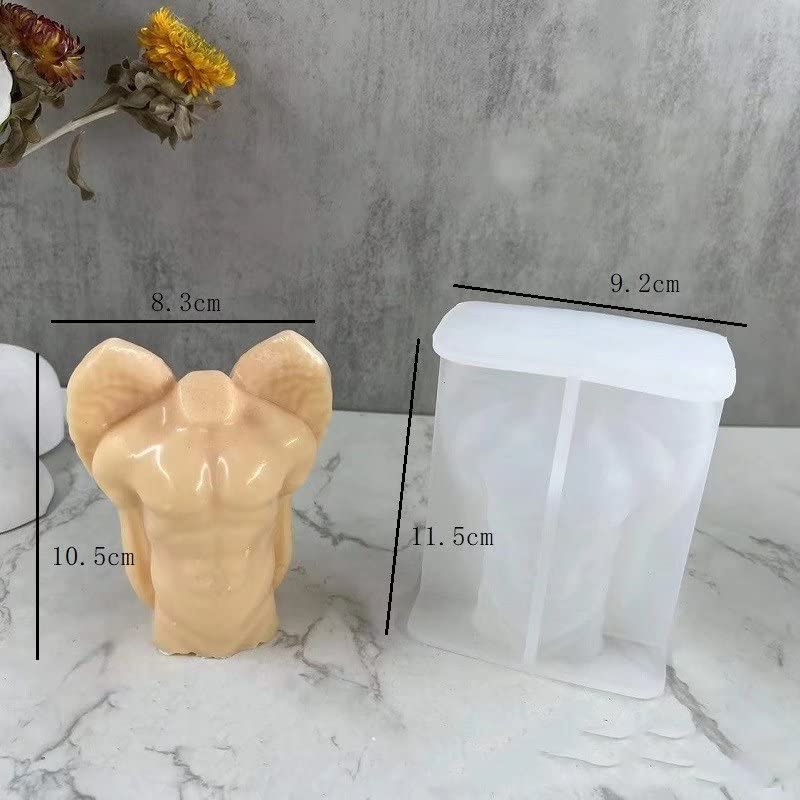 Candle Molds Angel Men Body Silicone Mold for DIY Craft Aromatherapy Candle Soap Cake Pastry Decor