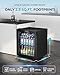 EUHOMY Beverage Refrigerator Cooler - 68 Can Mini Fridge with Glass Door for Soda, Beer, Wine, Small Refrigerator with Digital Temperature Control and Adjustable Shelves for Home Office Bar, 1.7 Cu.ft