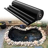 ZJUNLI Bache Bassin Exterieur 100 x 650 cm Durable Bâche Bassin Jardin Aux Déchirures Facile pour Idéal La Maison Le Jardin Le Bâtiment La Serre Ou Dautres Occasions, Noir