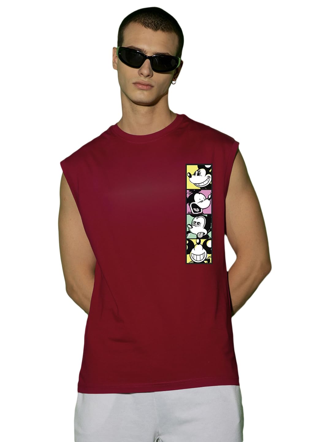 bewakoof Men's Cotton Graphic Relaxed Fit Vest-picture-29
