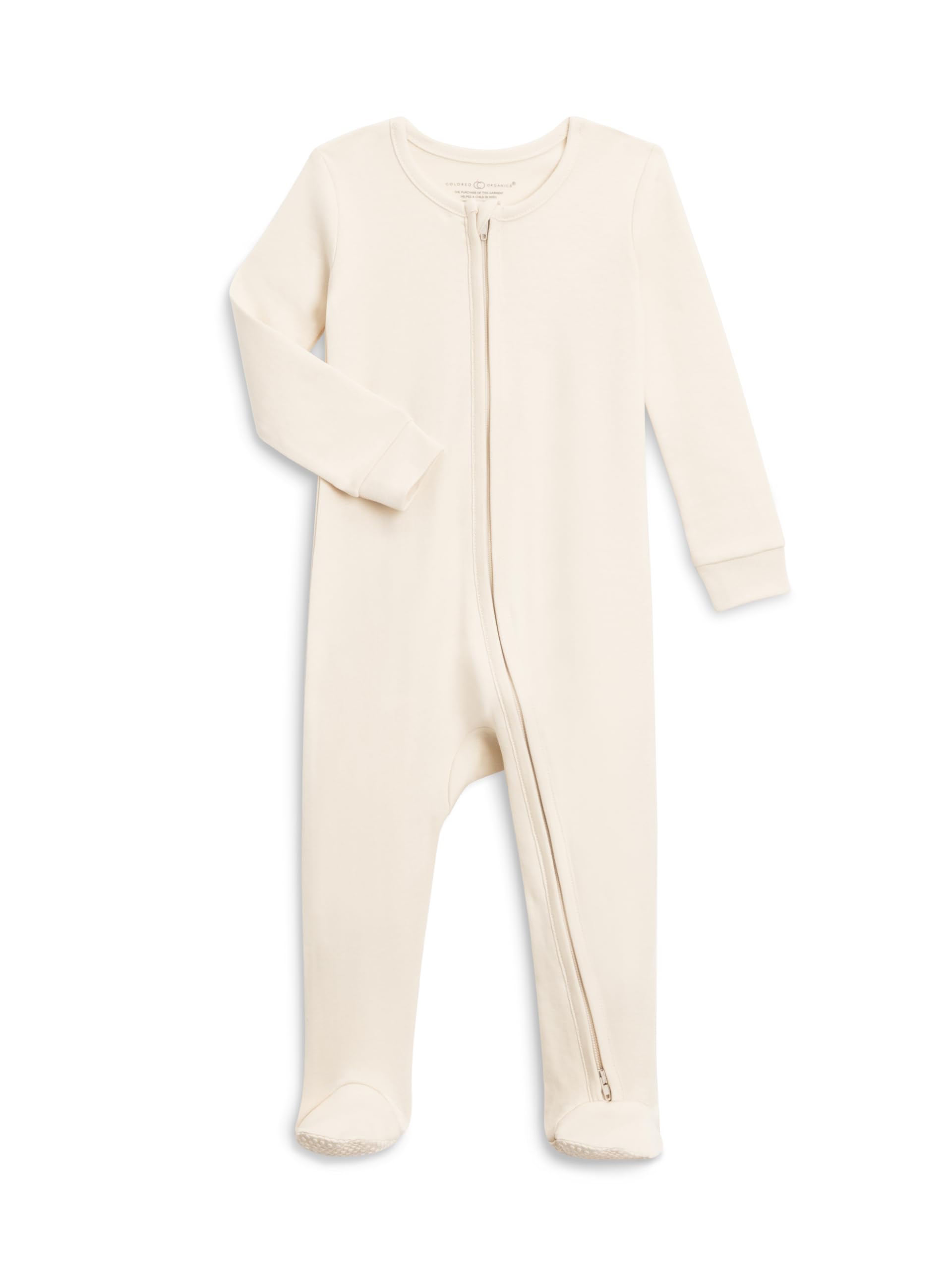 Colored Organics Baby Zip-Up Footed Sleeper with 2-Way Zipper - Organic Cotton Pajamas
