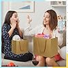LVNRIDS 10 Pièces Sacs Cadeaux, 20 x 20 x 20 cm Pochettes Cadeaux Carrés avec Poignées, 7.9 inch Sac Cadeau de Faveur pour Fête de Mariage Noël Anniversaire Or #4