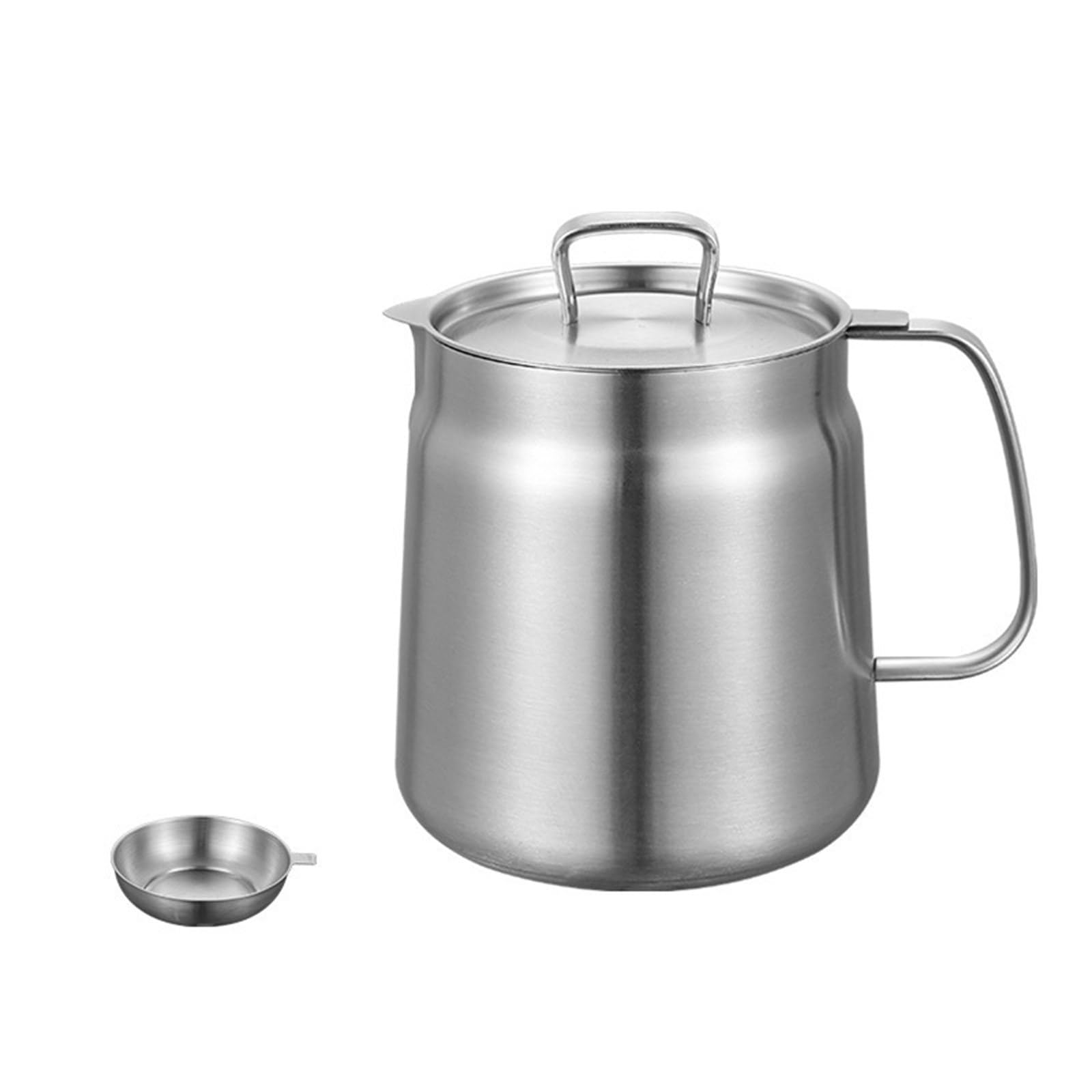 XAGMODSHN Filtro de aceite de grado alimenticio, capacidad de 1,5/2 L, filtro de acero para reciclaje de cocina, recipiente de filtro de cocina eficiente