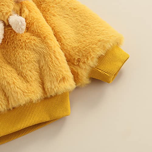 Peuter Baby Meisjes Jongens Sweatshirt Lange Mouwen Pluche Trui Tops Herfst Winter Kleding (Geel, 6-12 Maanden) - Image 7