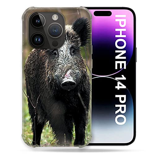 Coque iPhone 14 Pro Chasse Sanglier Bois idéale pour vos sorties en forêt