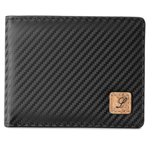 Lanyani Bifold Wallet for Men Boys Teens Teenager Kids,RFID Blocking Minimalist Small Wallets Nappa Leather