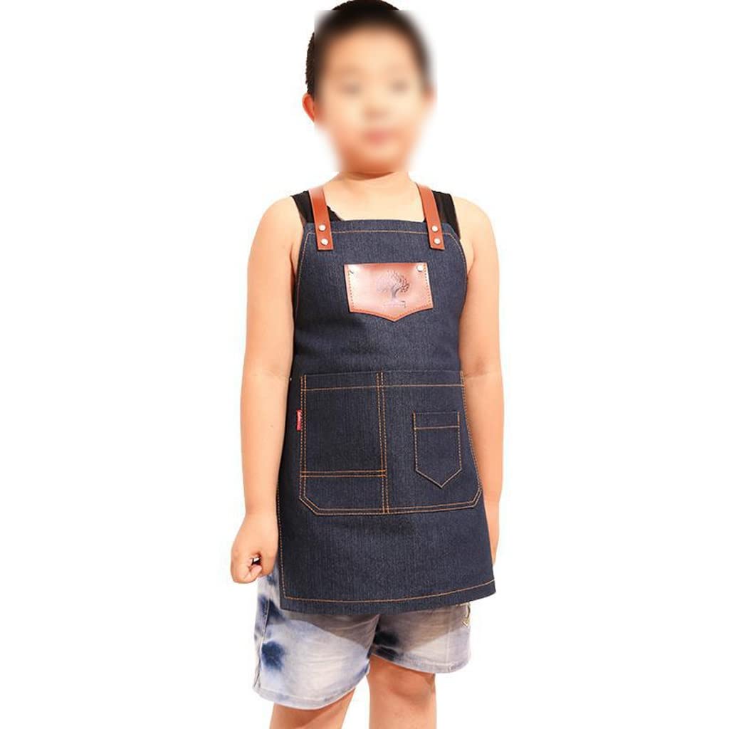 Grembiule In Denim 100% Cotone Per Bambini E Adulti - Ideale Per Cucina, Giardinaggio E Pittura