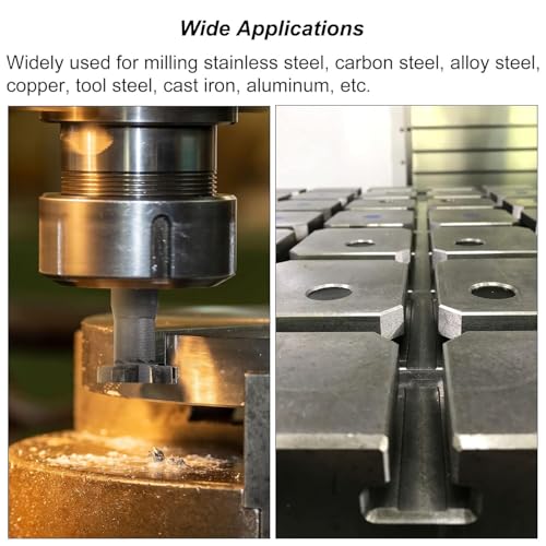 Image of NACX HSS-AL T Slot End Mill Milling Cutter, 14mm Cutting Dia 2mm Depth 8mm Straight Shank, for Moulding Steel Carbon Iron Alloy