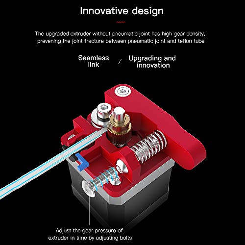Gecheer Extrusora de Creality 3D ajustada para acessórios da impressora da extrusora de metal 3D da