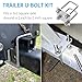 Square U-Bolt Kit for Boat Trailer Mounting Axle Leaf Springs Zinc(4 U-Bolt + 2 Plate),Heavy Duty Square U-Bolts with Nuts and Frame Plate for Trailer Automobiles Trailer (2
