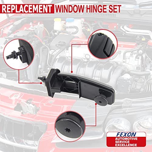 Rear Window Hinge Set Liftgate Glass Left and Right Replacement for Ford Escape 2008-2012 Mercury Mariner 2008-2011 Replaces 8L8Z78420A68C 8L8Z78420A68D 924-123 Tailgate Hatch Kit
