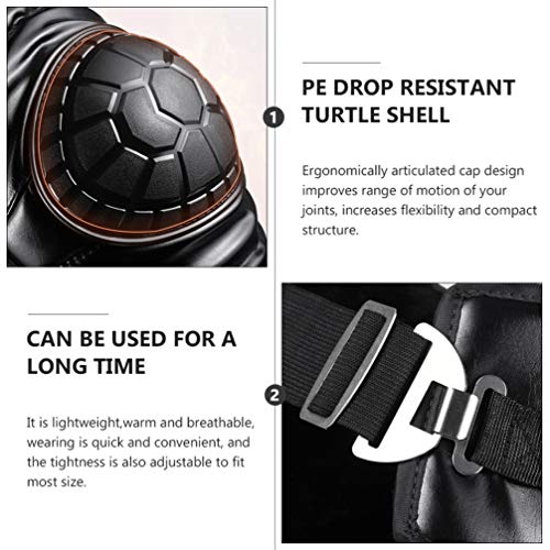 CLISPEED Joelheiras para Joelheiras Adultas de 72X38 Cm Protetor de Manga Longa Preta Ajustável Anti