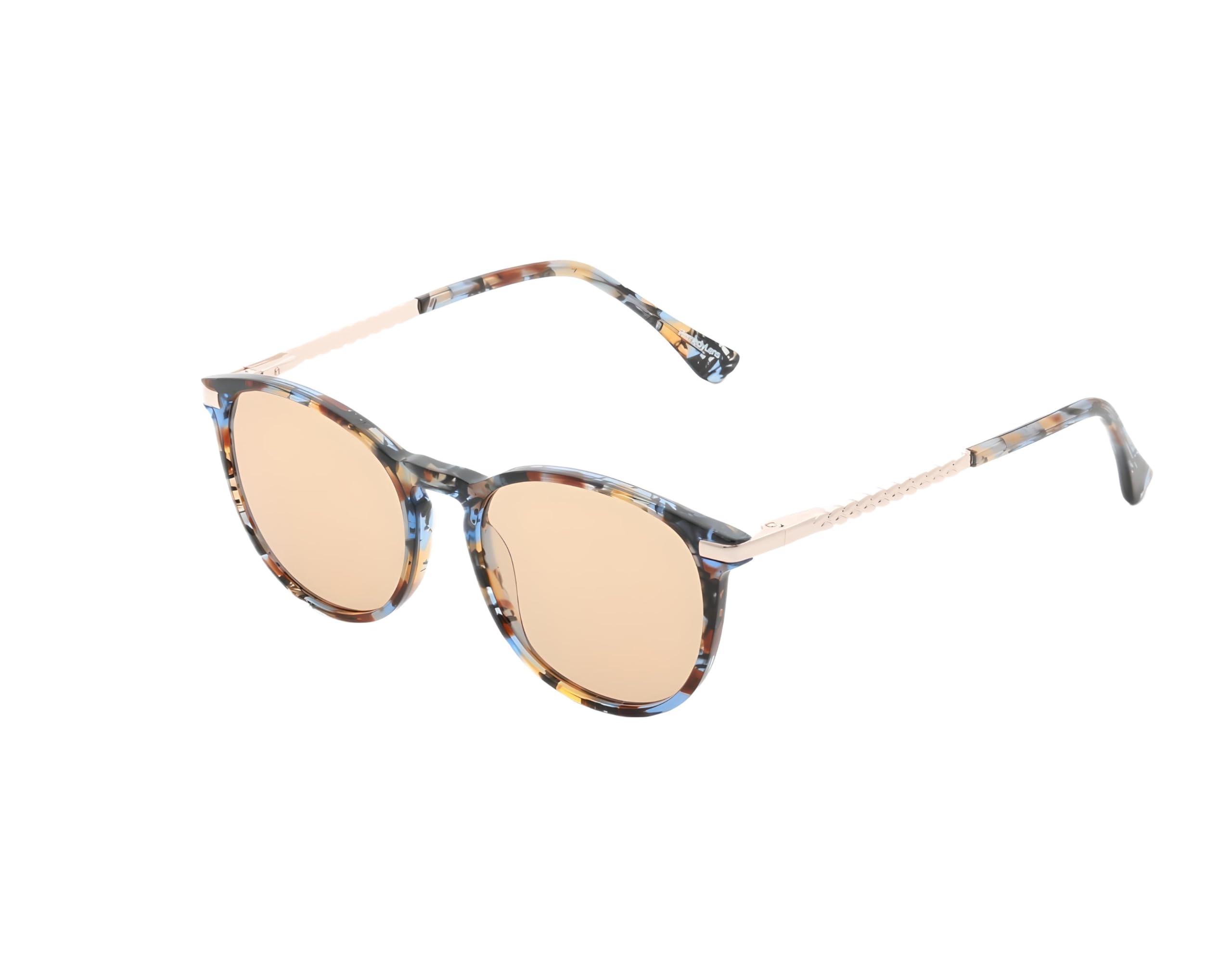 'Eden' - Gafas de acetato de lujo y metal oro rosa FL-41 para migraña y sensibilidad a la luz
