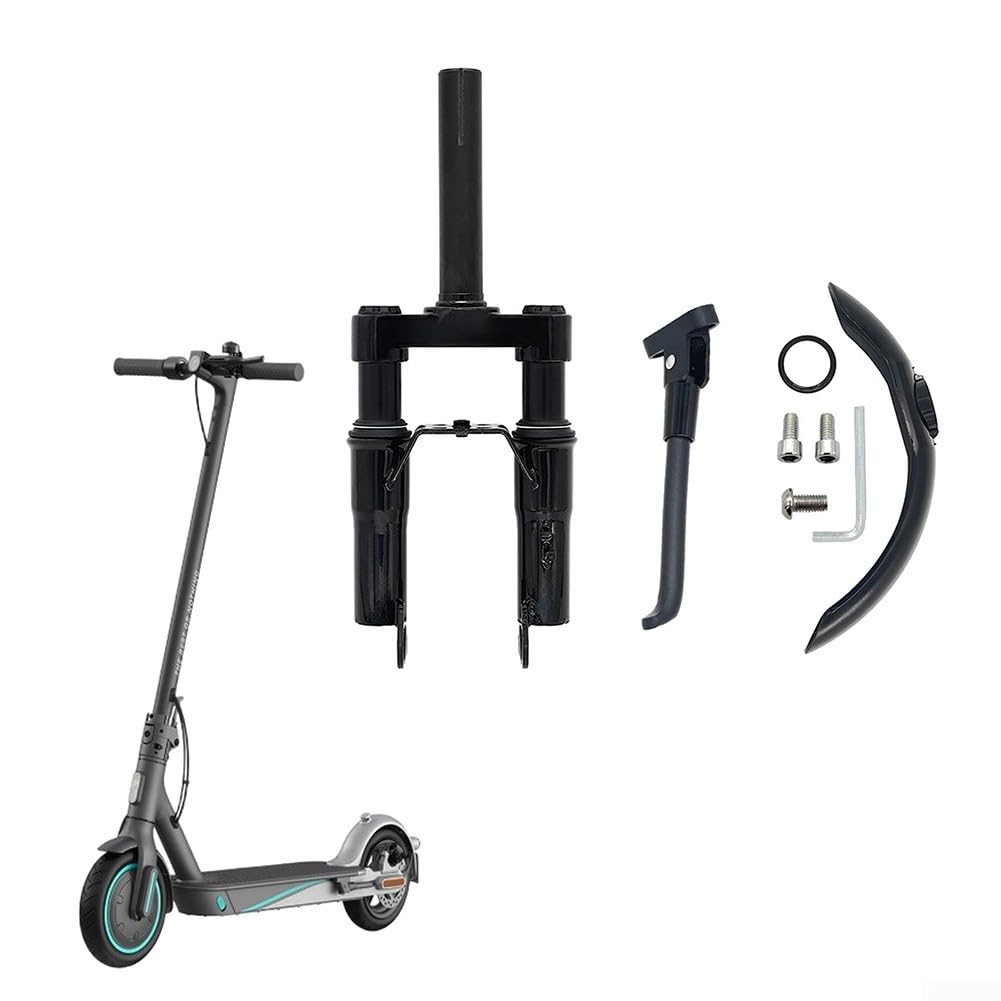 Ensemble d'amortisseur de fourche avant compatible avec Xiaomi pour trottinette électrique M365 Pro Pro2, kit de mise à niveau de suspension en alliage d'aluminium noir pour une conduite fluide