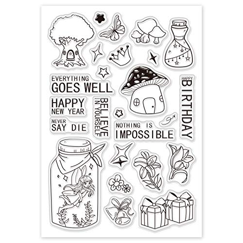 GLOBLELAND Serie di Fata Timbro trasparente Timbro...