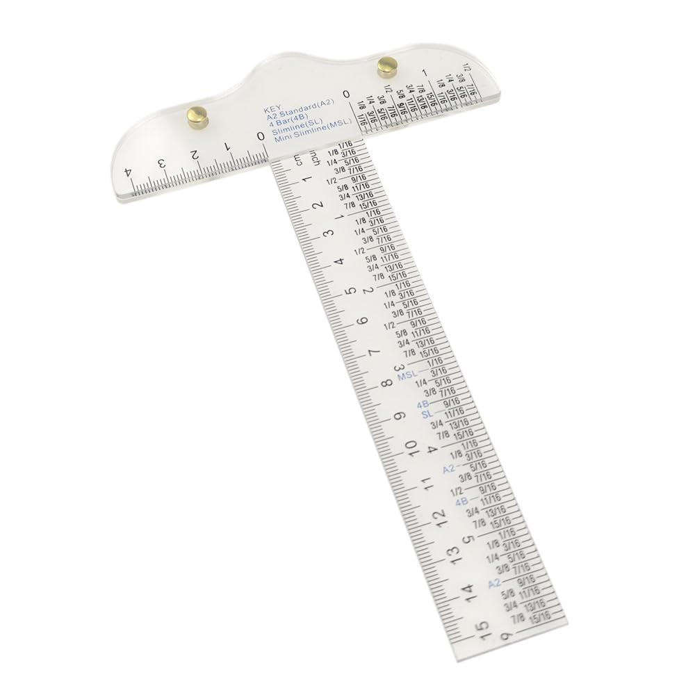 Wyjuan Silver Clear Acrylic T-Square Ruler, 6 Inches T Square Ruler, Tools, Transparent For Crafting And Drafting,Education And Crafts Rulers