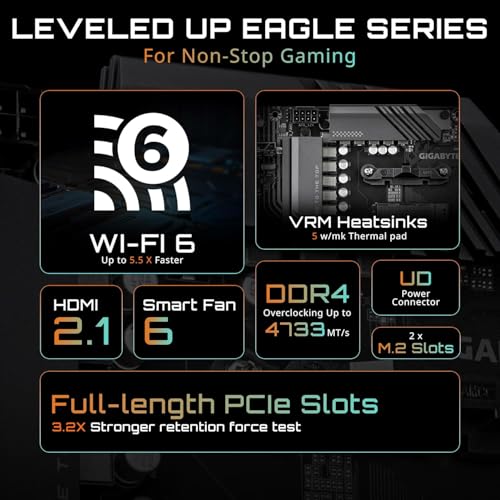 Micro Center AMD 5500 Processor with GIGABYTE B550 Eagle WIFI6 Motherboard - Image 5