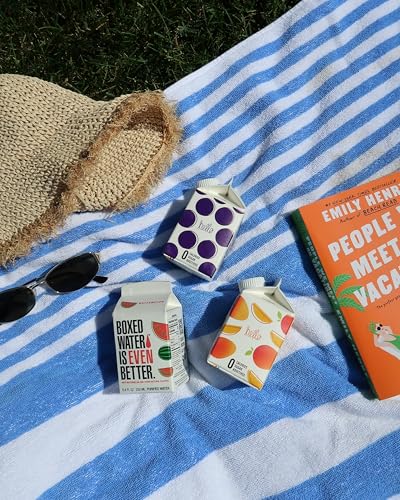 Image of Mango Boxed Water 8.5 oz. (24 Pack) - Better Than Premium Plastic, BPA-Free, Refillable Cartons, Sustainable Alternative, Mini Carton for Kids, Lunchbox Ready