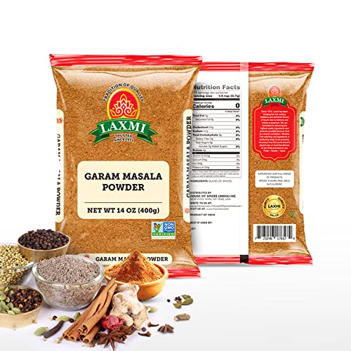 Laxmi Garam Masala 14 Oz (400Gm) | A Spicy And Aromatic Blend Of Our Various Salt Free Seasonings And Spices | Non-Gmo Product | For Cooking And Seasoning #TOP13