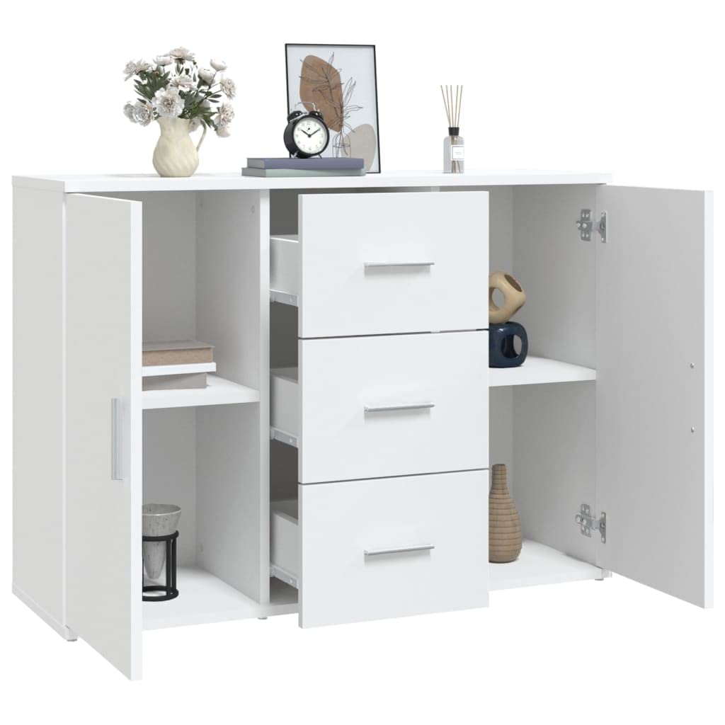 Generico Credenza Bianca 91x29,5x65 cm in Legno Multistrato,Buffet e credenze